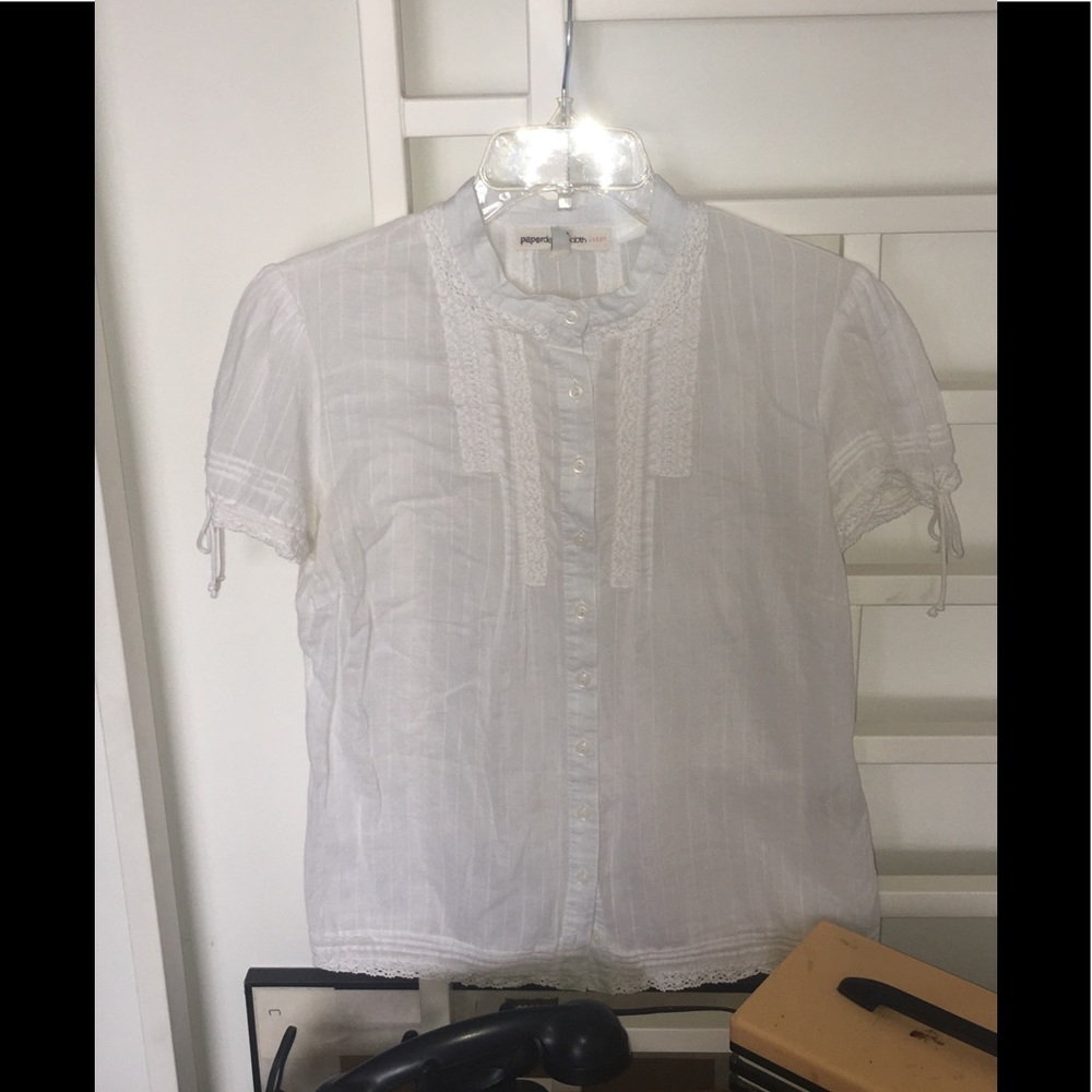Paper Denim & Cloth Sheer White Blouse